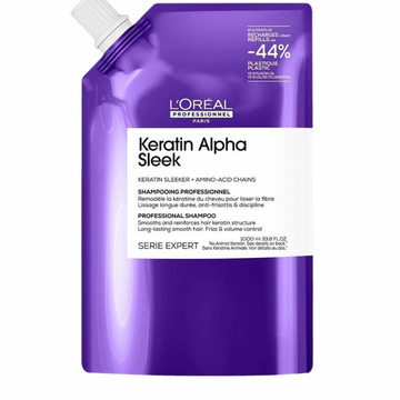 L’Oréal Keratin Alpha Sleek Shampoo 1000ml Refill