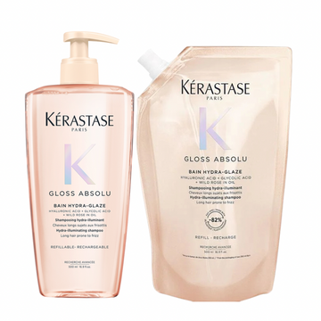 Kérastase Gloss Absolu Bain Hydra Glaze 500ml + Refill 500ml