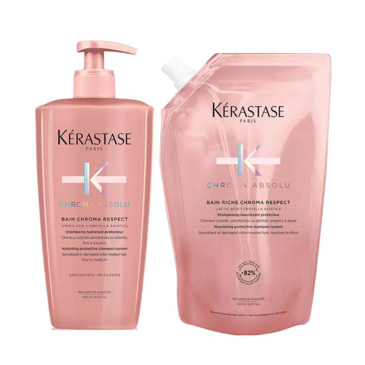 Kérastase Chroma Absolu Bain Chroma Respect 500ml + Refill 500ml