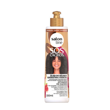 Salon Line SOS Cachos Rícino e Queratina Vegetal Ativador de Cachos 300ml