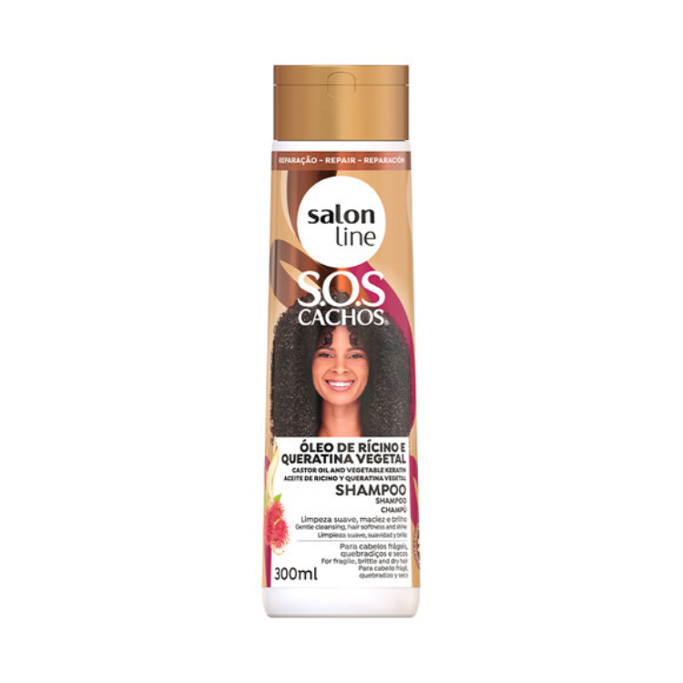 Salon Line SOS Cachos Rícino e Queratina Vegetal Shampoo 300ml