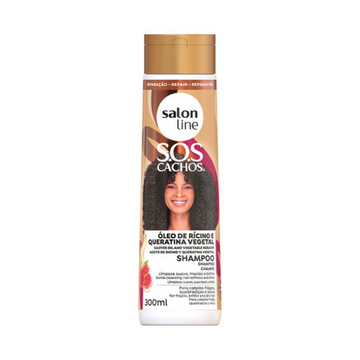 Salon Line SOS Cachos Rícino e Queratina Vegetal Shampoo 300ml