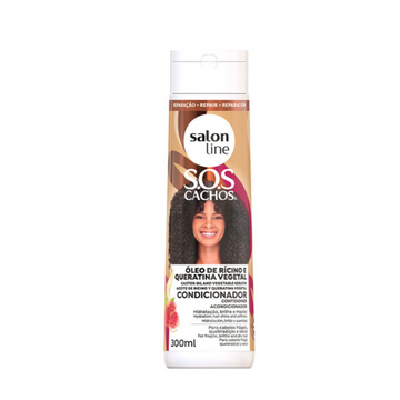 Salon Line SOS Cachos Rícino e Queratina Vegetal Condicionador 300ml