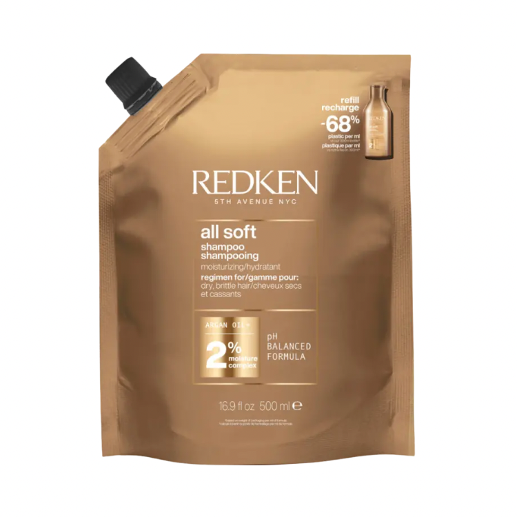 Redken All Soft Shampoo 500ml Refill