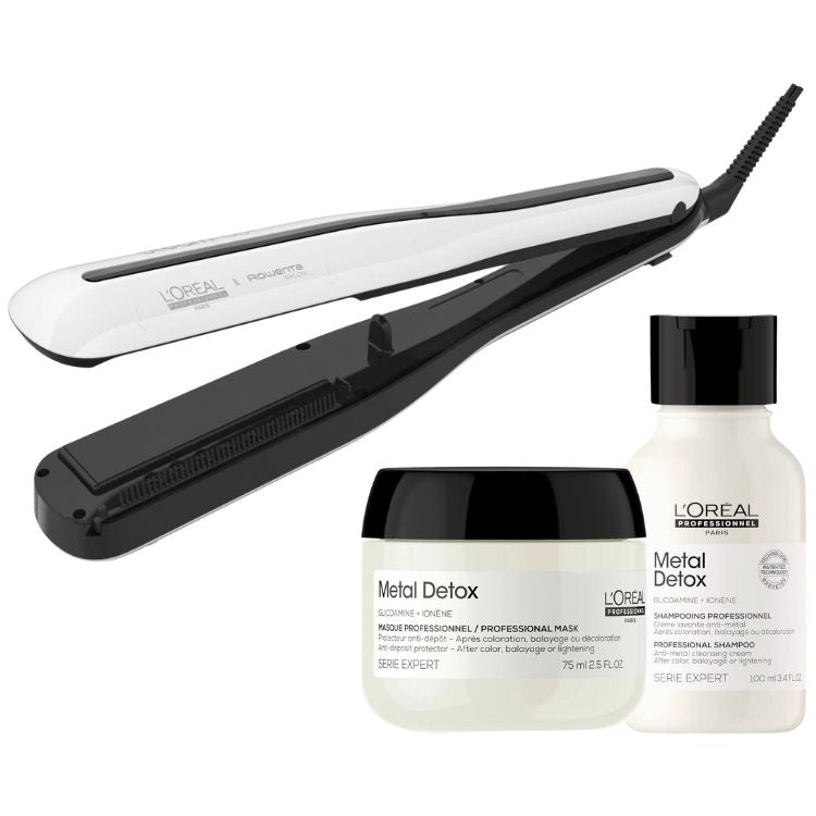 L'Oréal Steampod 3.0 Prancha Metal Detox Pack Trio