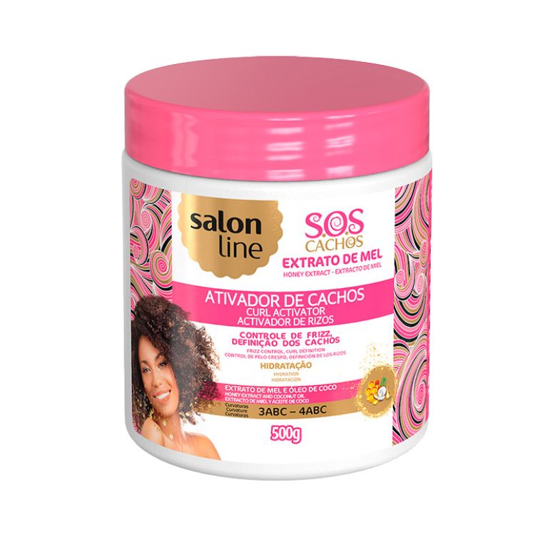 Salon Line SOS Cachos Extrato de Mel Ativador de Cachos 500g