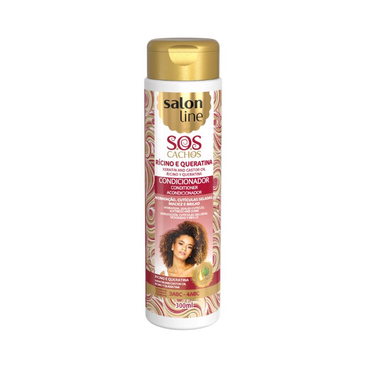 Salon Line SOS Cachos Rícino e Queratina Condicionador 300ml