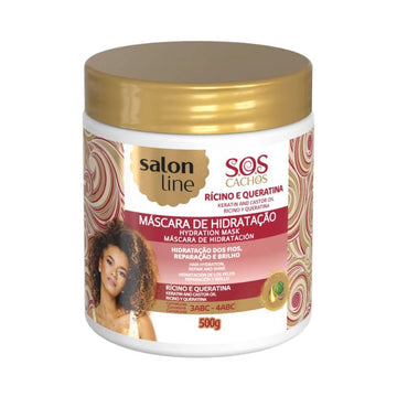 Salon Line SOS Cachos Rícino e Queratina Máscara 500g